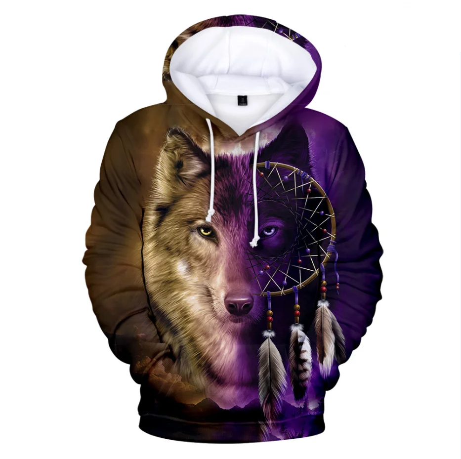 

Fashion Design Personality Wolf Men/Women 3D Hoodies Boys/girls Tops Children Clothes Animal World High Quality Pullovers