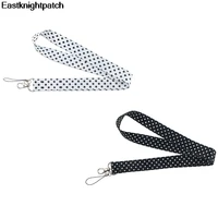 e1520 black and white spots mobile phone strap neck strap lanyards for keys phone case breast plate id card diy hang lanyard