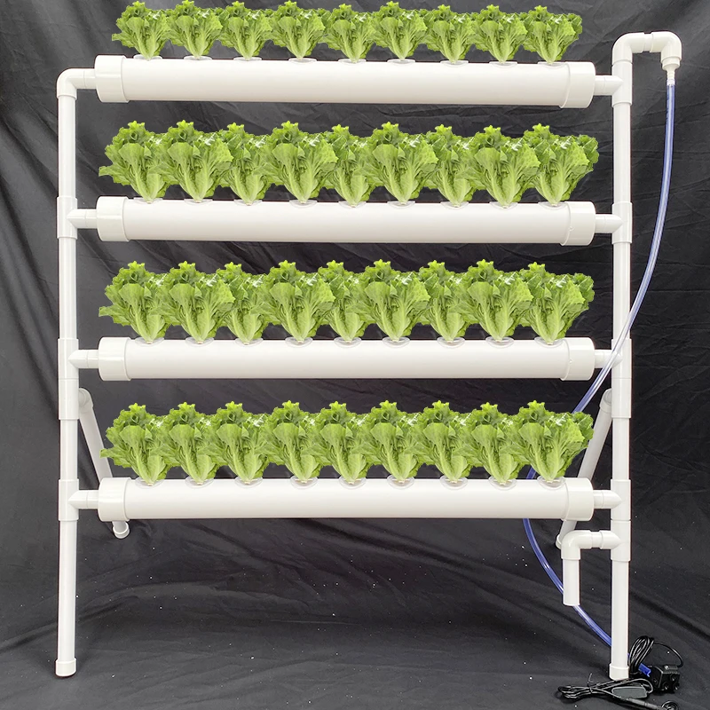 Hydroponic planting system kit soilless cultivation equipment family balcony 4 PVC pipe vegetable planter automatic circulation