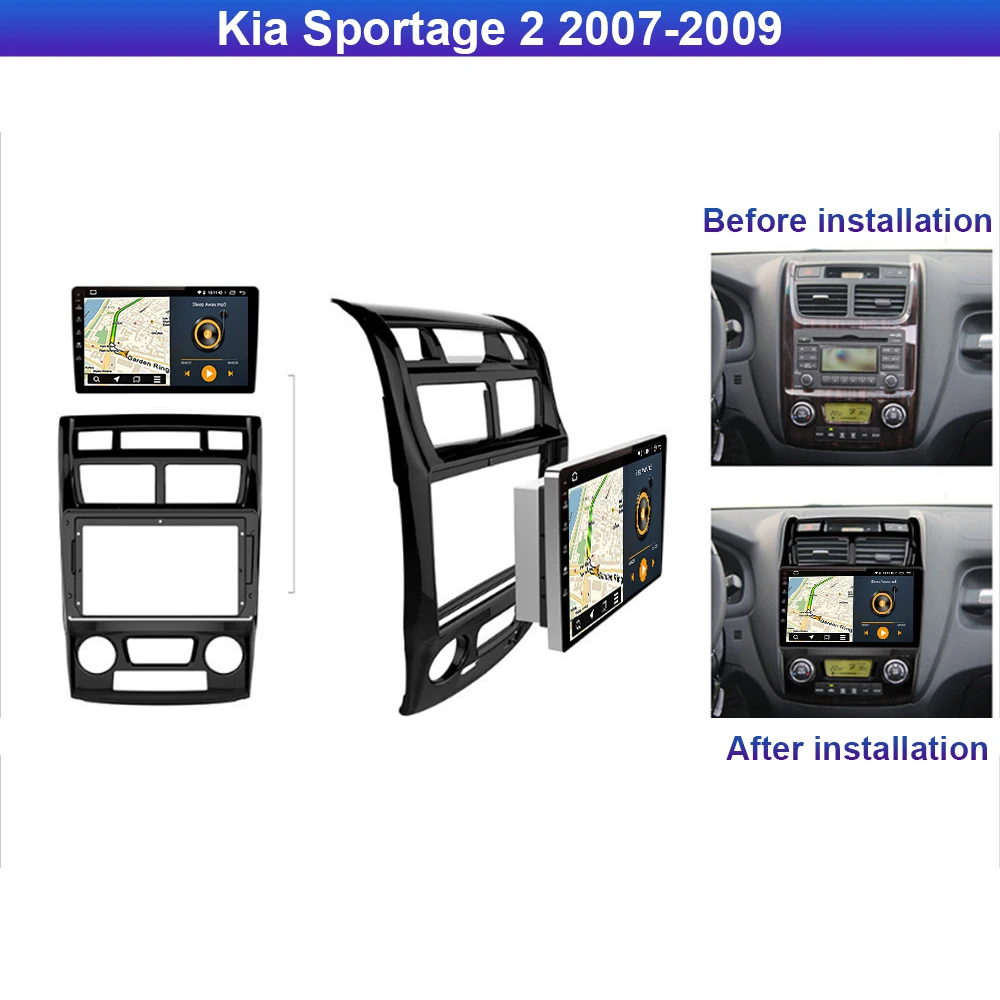 Runningway Android10.0 5G автомобильный DVD для Kia Sportage 2 2007 2009 4G + 64G Автомобильный Радио