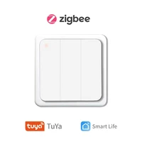 tuya smart life zigbee 3 0 wireless wall switch 3 gangs remote tuya zigbee hub required no limit to control home device diy