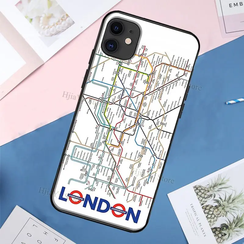 London Underground Tube Map Case For iPhone 13 Pro Max 5S 6 6S 7 8 Plus SE 2020 XR X XS Max 12 mini 11 Pro Max Coque images - 6