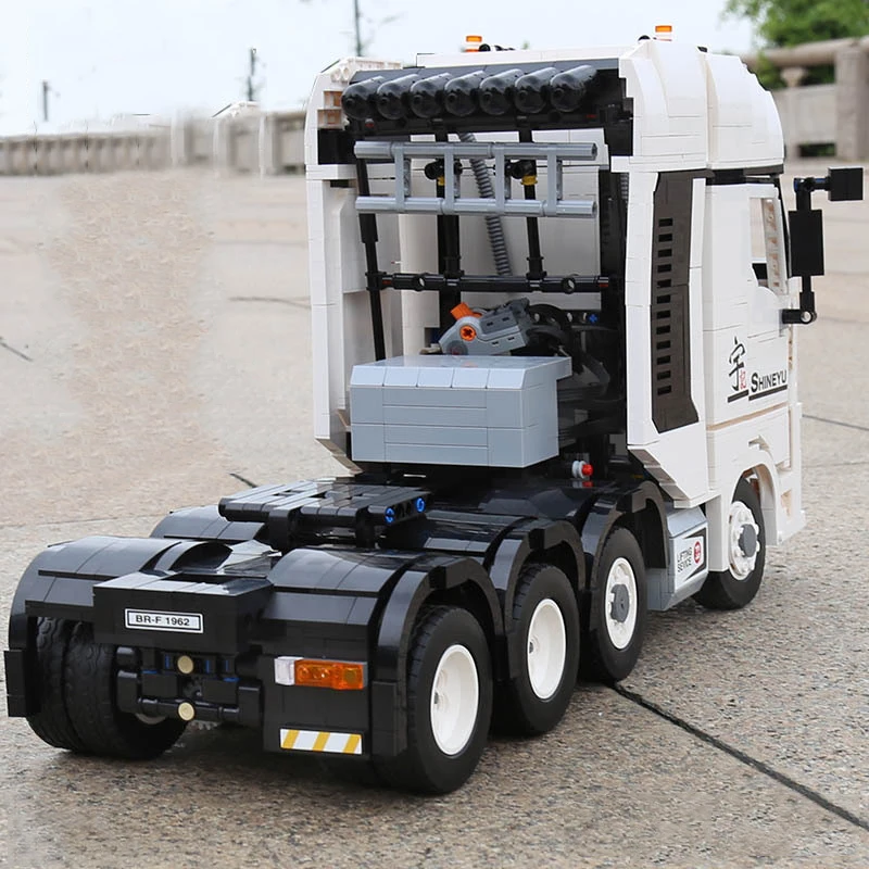 RC техника серии MOC 1389 седельный тягач кирпичи с дистанционное управление модель