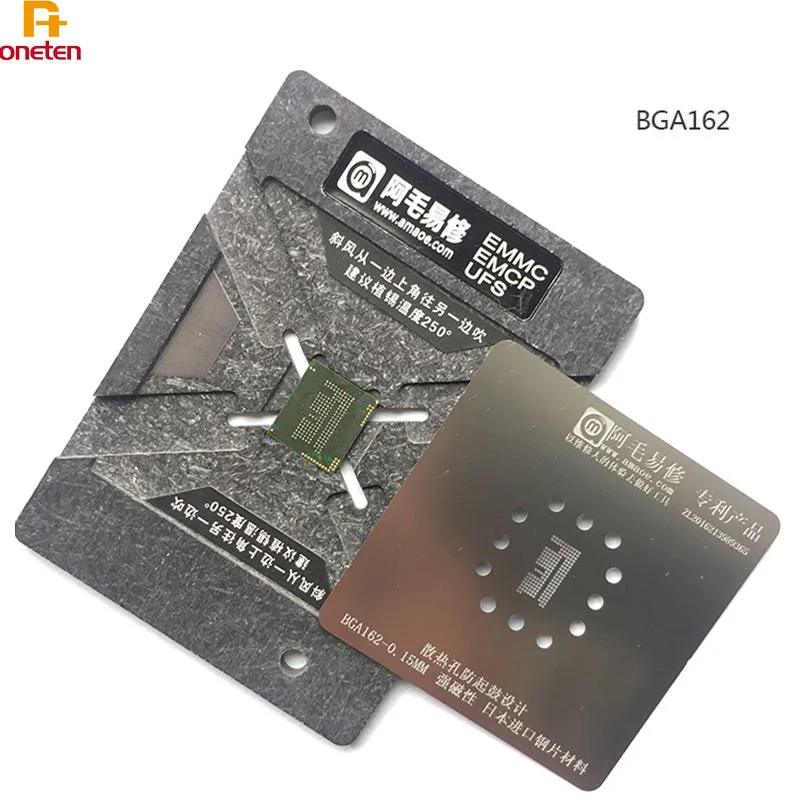Трафарет Amao BGA для Nand EMMC EMCP 153 162 169 186 221 254 универсальная платформа установки в