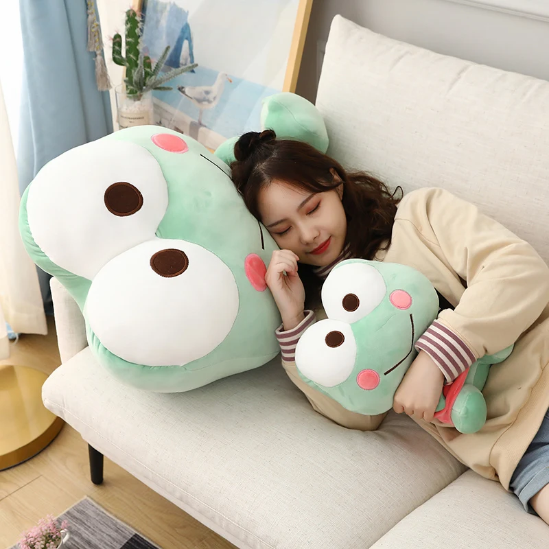 

45-60cm Cute Doughnut Frog Plush Pillow Stuffed Kids Toys Kawaii Smile Frog Dolls for Children Girls Birthday Gift