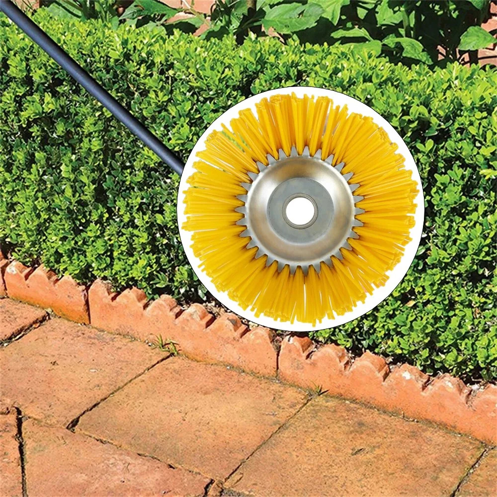 5pcs/set 8inch Nylon Wire Wheel Grass Trimmer Brush Cutter Head Install Tool Garden Backyard Lawn Sidewalk Lawnmower Accessories