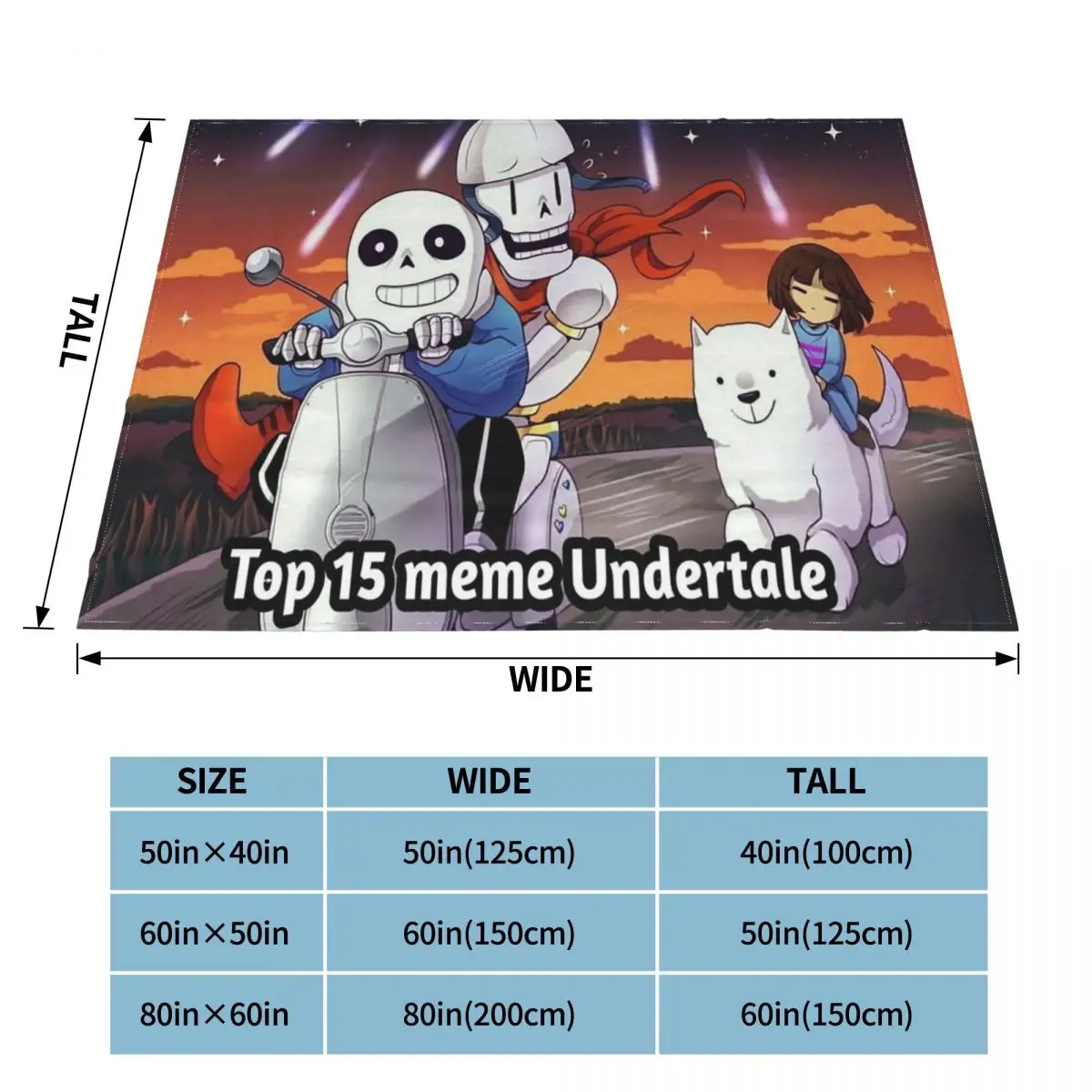 

Undertale Blankets Fleece Textile Decor Toby Fox Sans Multifunction Lightweight Throw Blankets for Home Office Bedding Throws