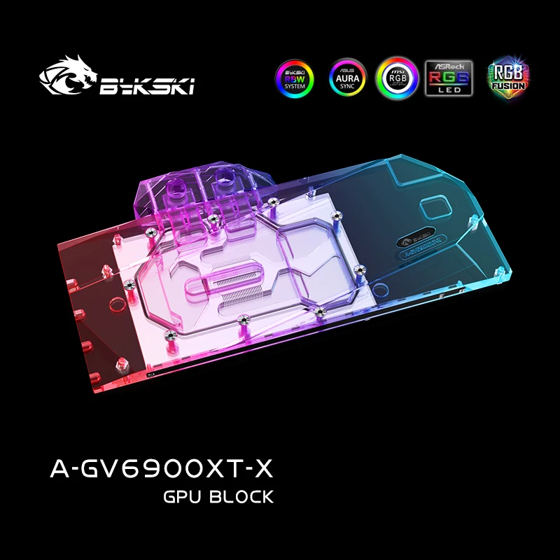 

Bykski GPU Block For GIGABYTE Radeon RX 6900XT 6800 GAMING OC VGA Cooler, 12V/5V RGB SYNC, A-GV6900XT-X