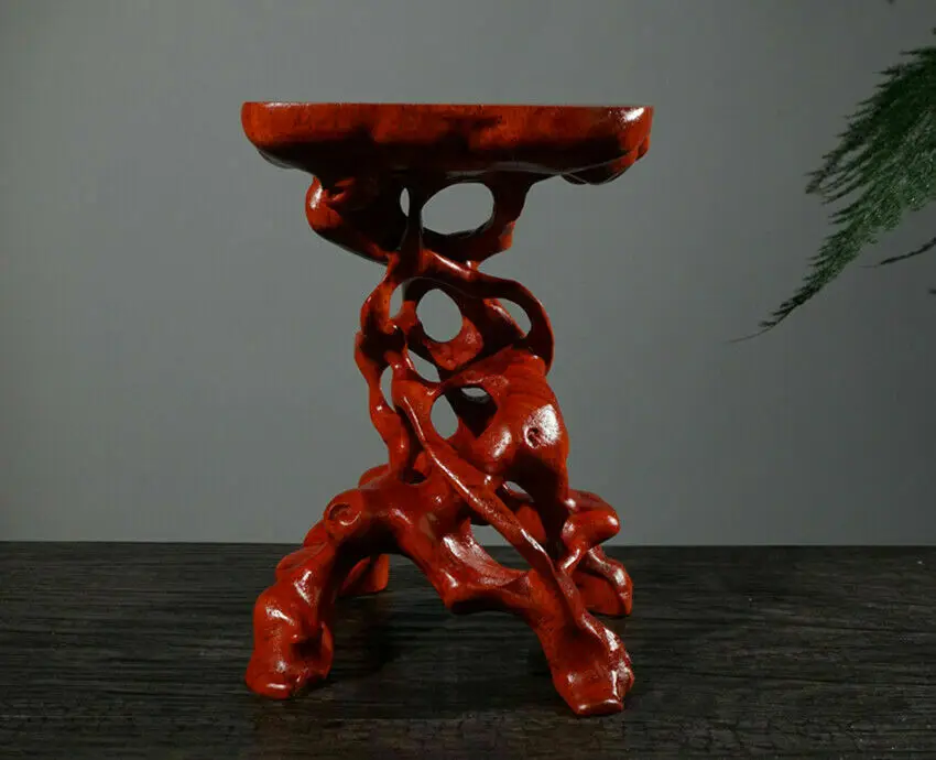 

Stand Display Red Hard Wood China New Rosewood Root Carving Wooden Bonsai Base