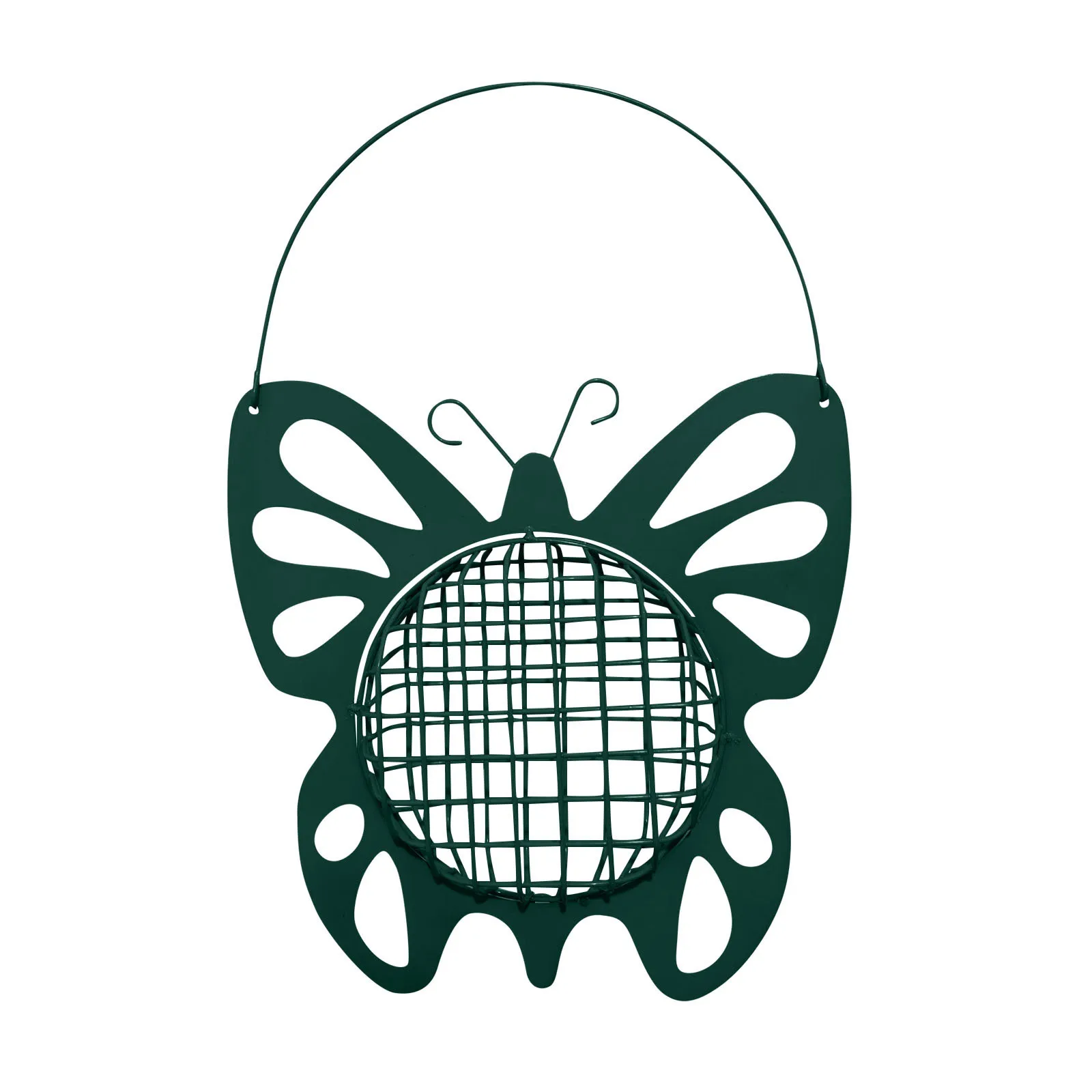

Butterfly-shaped Birds Feeder for Outdoor Metal Mesh Bird Feeder Hanging Decoration for Garden Large Opening LDF668