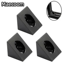 10/20pcs Openbuilds Black Angle Corner Connector 90 degree Angle Bracket Fit 20Profile extrusion, Prusa i3 MK3 3D Printer Parts