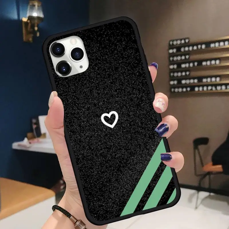 

love heart Phone Case for iPhone 11 12 pro XS MAX 8 7 6 6S Plus X 5S SE 2020 XR Soft silicone