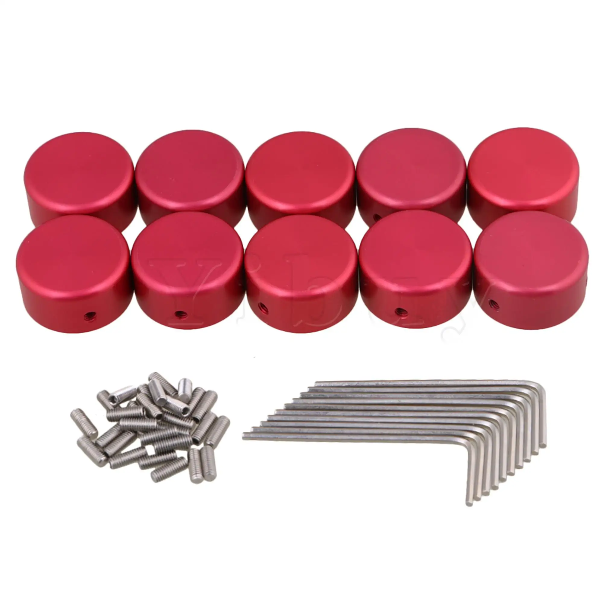 

Red Guitar Effects Pedal Footswitch Topper Pedal Protection Cap Pack of 10