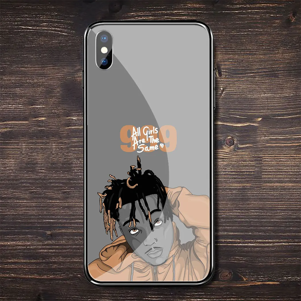 TG10 L44 Rapper Juice WRLD чехол из закаленного стекла для iphone 11 Por XS Max XR X 8 7 6 6S Plus 5 5S SE чехол - Цвет: TG10