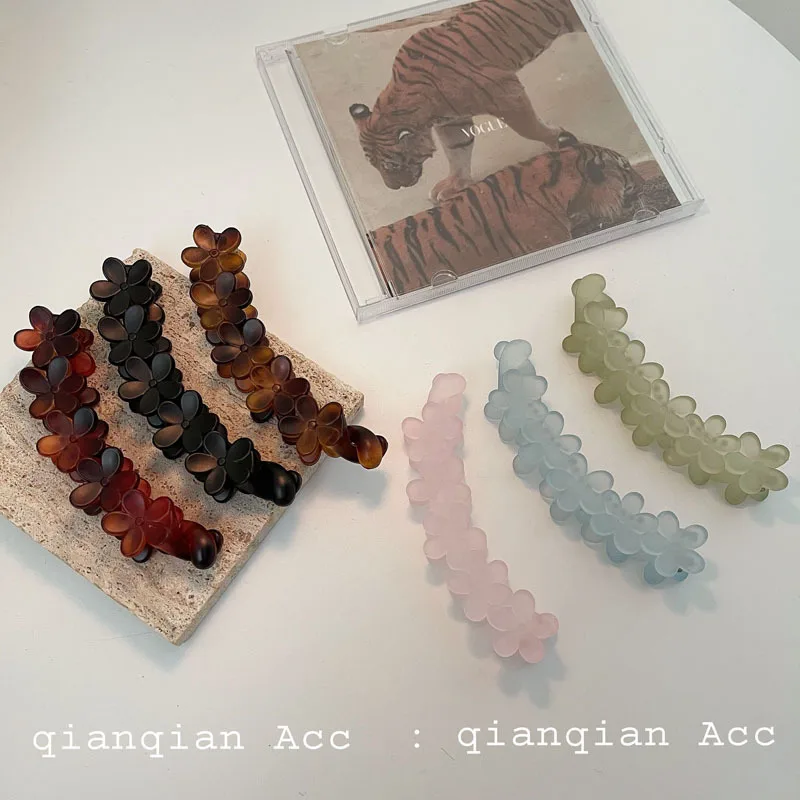 Корейский цветок банановый зажим маленький простой вертикальный заколка для