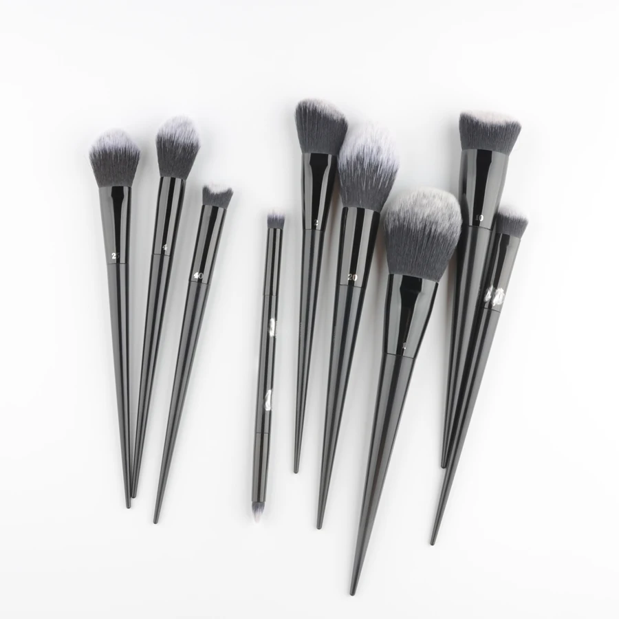 9pcs/set Foundation Powder angled Blusher Shadow buffing make up brush eyeshadow concealer makeup brushes contour highlighter | Красота и