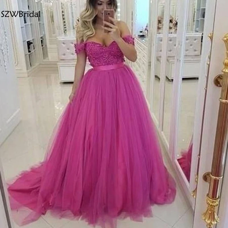 

New Arrival A-Line Short sleeve evening dresses Plus size Lace Appliques Beading evening gown robe de soiree 2021 vestidos