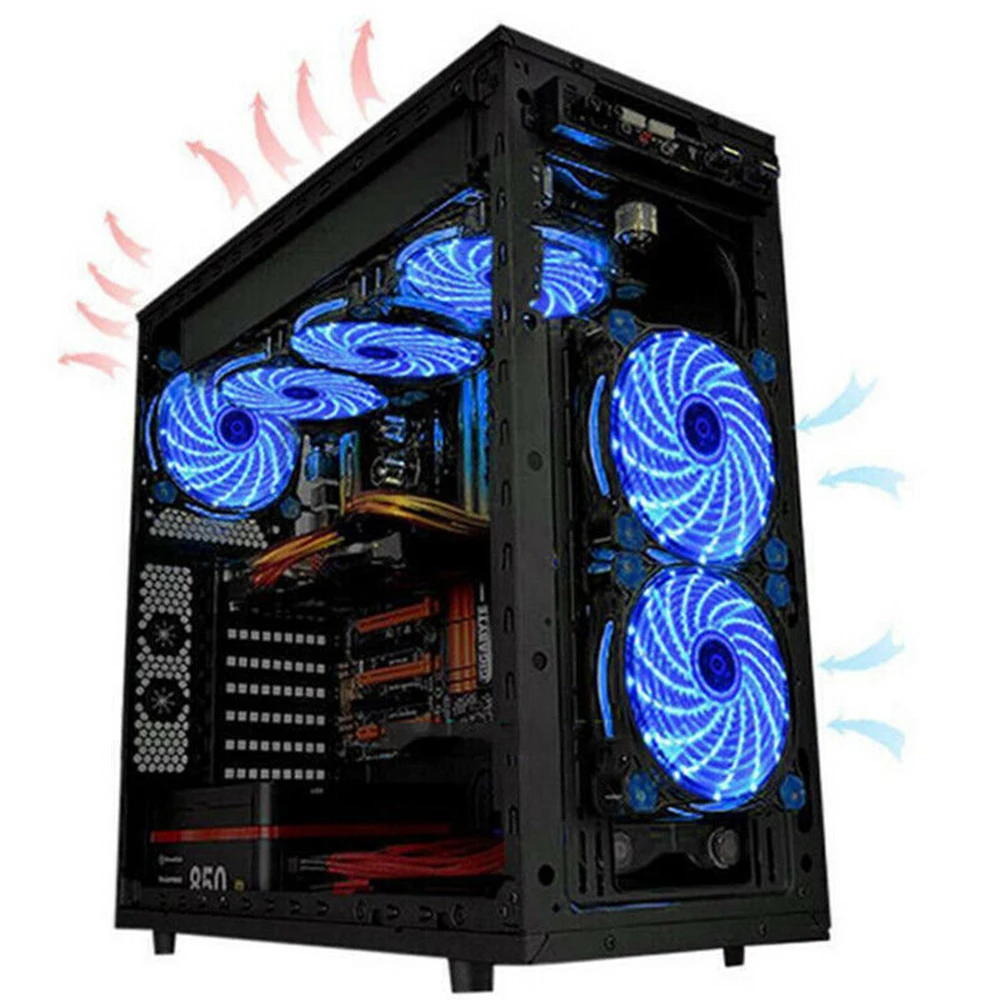 120 мм RGB светодиодный охладитель PWM Fan Одиночная упаковка двойная цветная (RGB) ПК