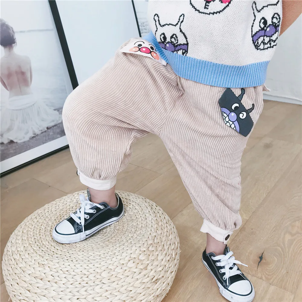 Tonytaobaby/зимняя одежда; новые бархатные штаны с карманами для маленьких мальчиков и девочек; штаны для мальчиков; детские штаны