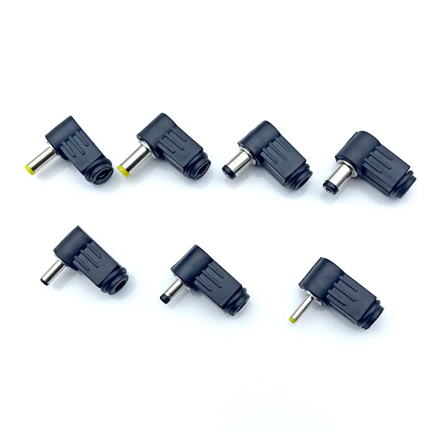 5.5x2.5 5,5x2,1 4,8x1,7 4,0x1,7 3,5x1,35 3,5x1,1 2,5x0,7 мм штекер питания постоянного тока угол 90 градусов l-образный