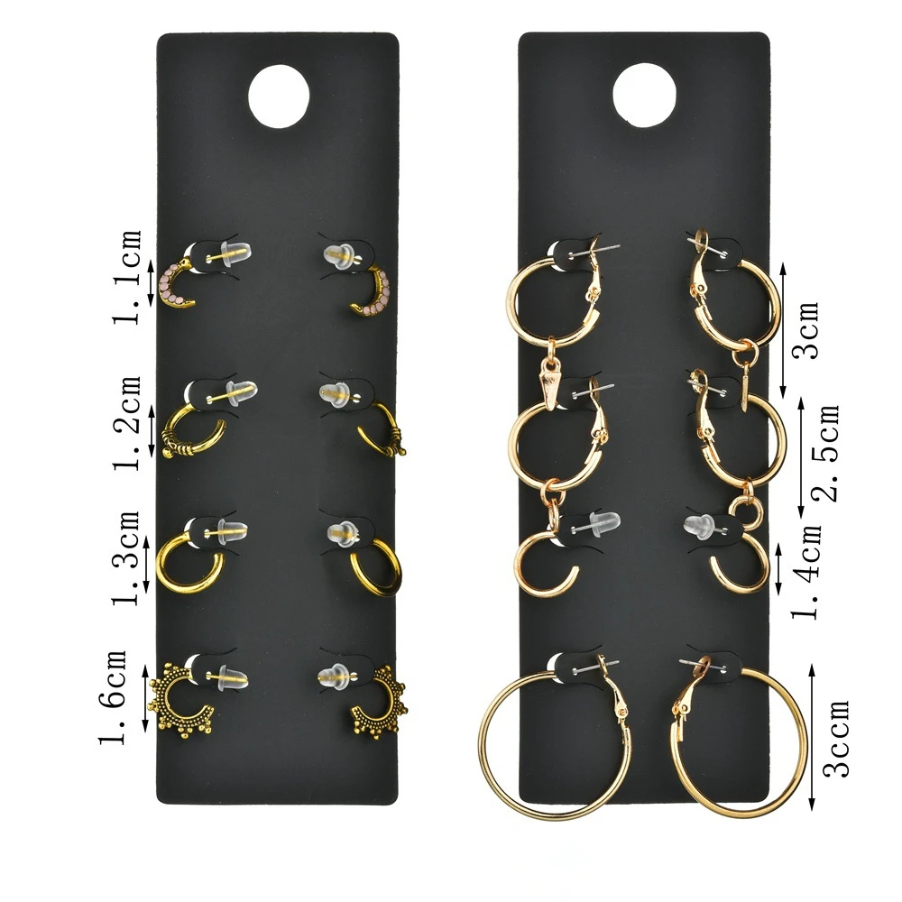 4 пары/компл. Женская бижутерия|Серьги-кольца| |