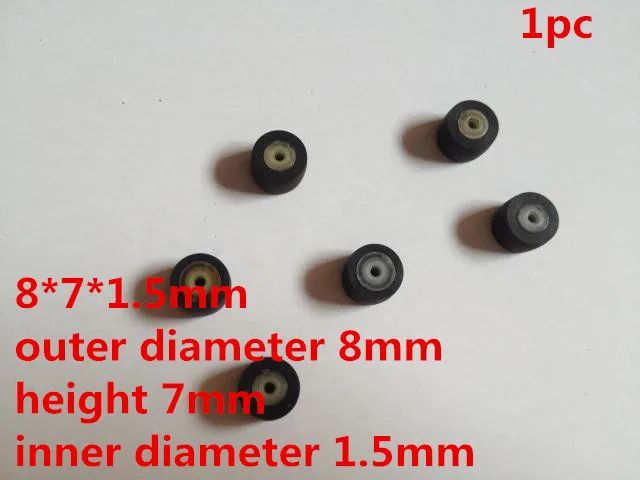 8x7x1.5mm 1 шт. 8*6*3 мм/11 мм* 6*2/10 мм* 5*1/10 мм* 6,8*1,4 автомобильный втягивающий ролик, палубный аудио рекордер давления пресс ремень шкив лента - Название цвета: 8x7x1.5mm