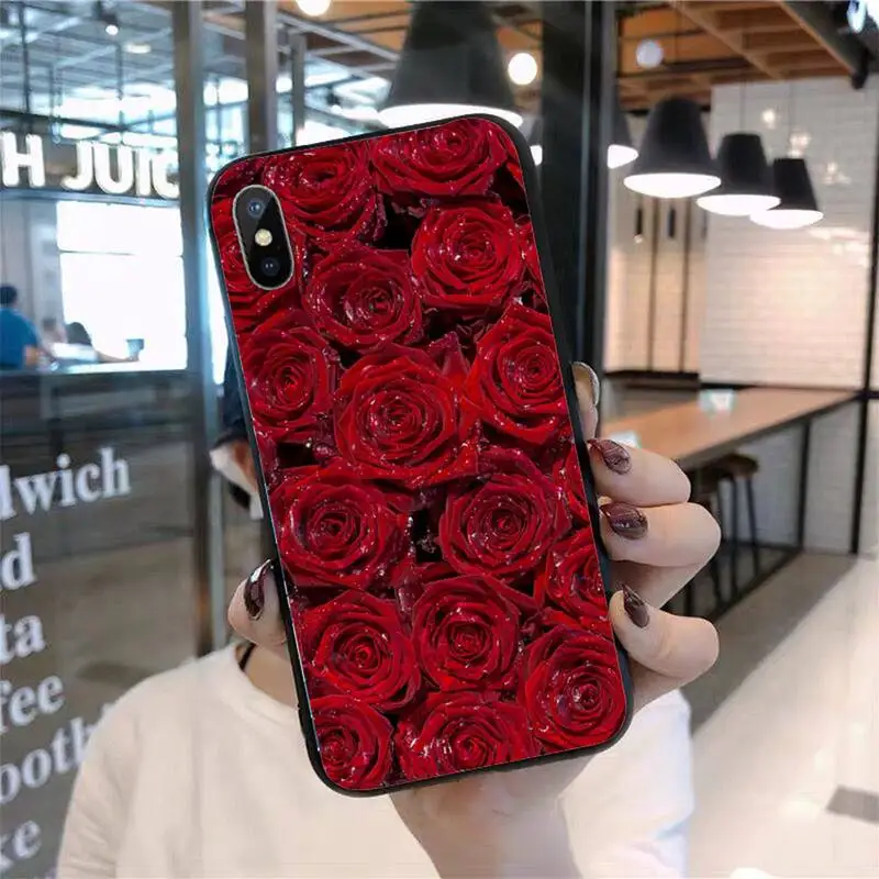 

Beautiful red rose flower Phone Case for iPhone 11 12 pro XS MAX 8 7 6 6S Plus X 5S SE 2020 mini