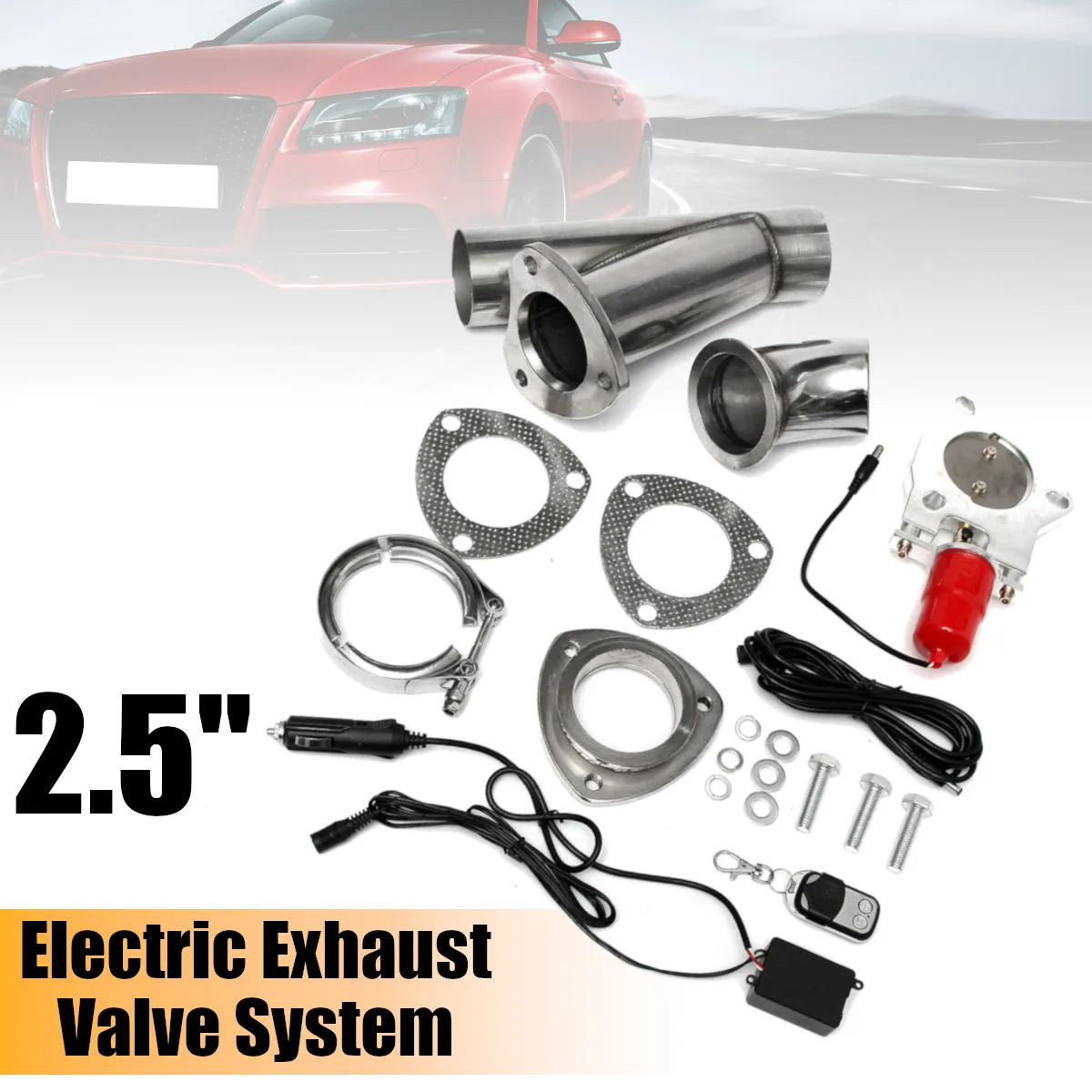 Электрическая выхлопная труба для автомобиля 2 5 дюйма наконечники выхлопа