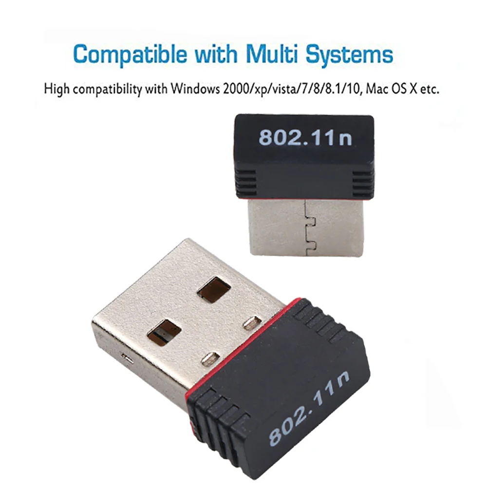 USB WiFi адаптер беспроводная сетевая карта 150 м 2 0 802 11 B/g/n ПК Wi Fi адаптеры LAN антенна