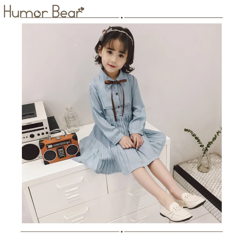 Humor Bear/платье для маленьких девочек; Новинка г.; Брендовое осеннее платье с длинными рукавами; детское платье; платья принцессы