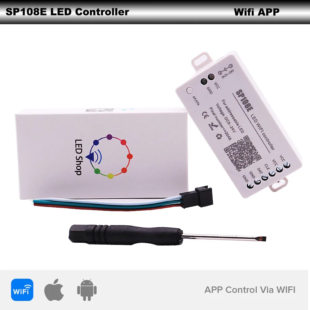 Управление светодиодной лентой WS2812B WS2811 SK6812 ler Bluetooth SP105E SP107E SP110E WIFI SP108E SP501E Music SP601E |