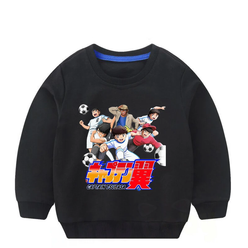 

Children Sweatshirts Anime Classic Captain Tsubasa Printed Boys Long Sleeve T Shirt Spring Girls Tops Cartoon Kids Hoodies