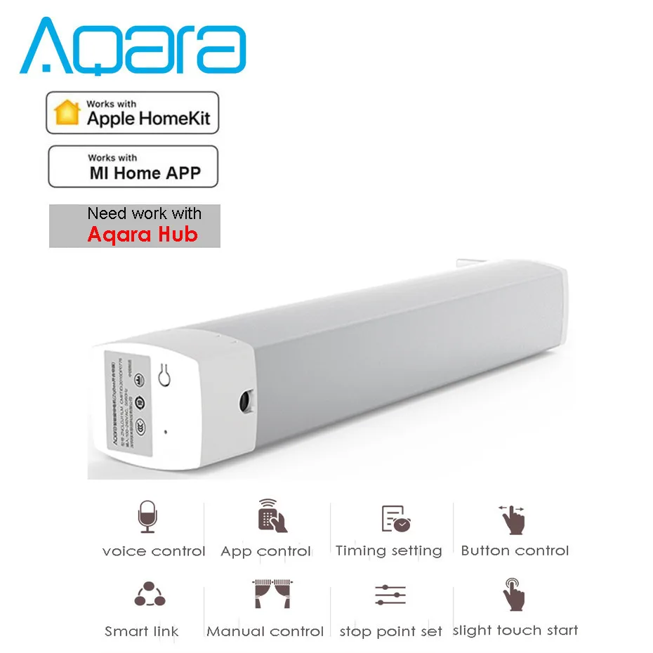 Бесшумная электрическая дорожка для штор + мотор Aqara Zigbee приложение дома умная