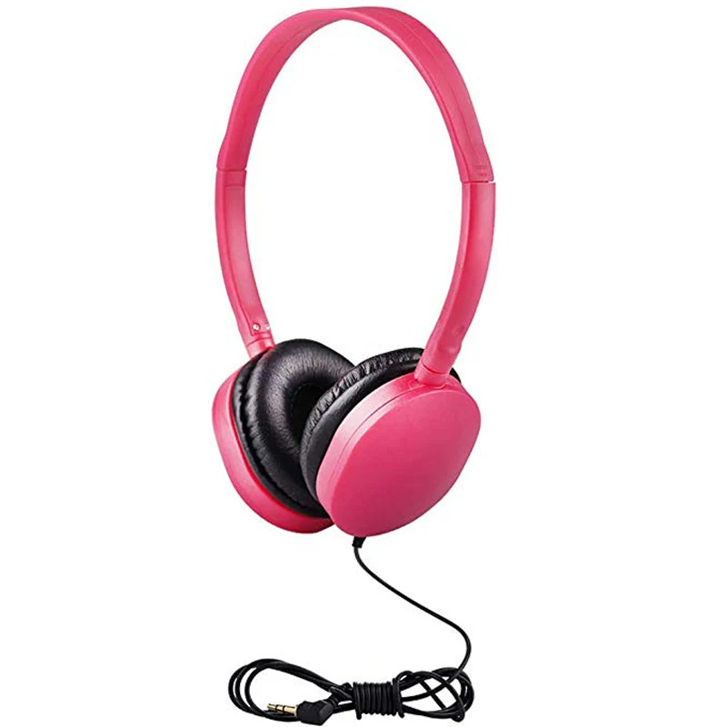Rose pink 1 pack Детские наушники складные регулируемые проводные наушники гарнитура с 3,5 мм аудио разъем для детей Mp3 Смартфон - Цвет: Rose pink 1 pack
