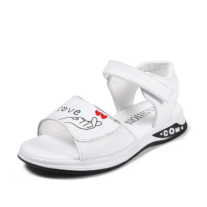 2020 Fashion Kids Summer Shoes Little Girls Sandals Big Children Princess Letter 3 4 5 6 7 8 9 10 11 12 Year Old | Детская одежда и