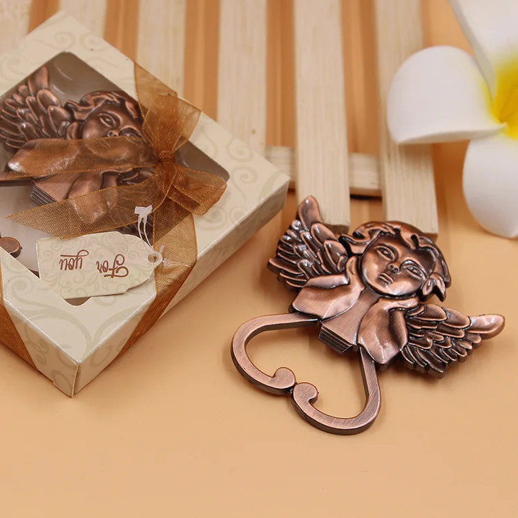 10 шт./лот детский ангел открывалка для бутылок вина в подарочной коробке