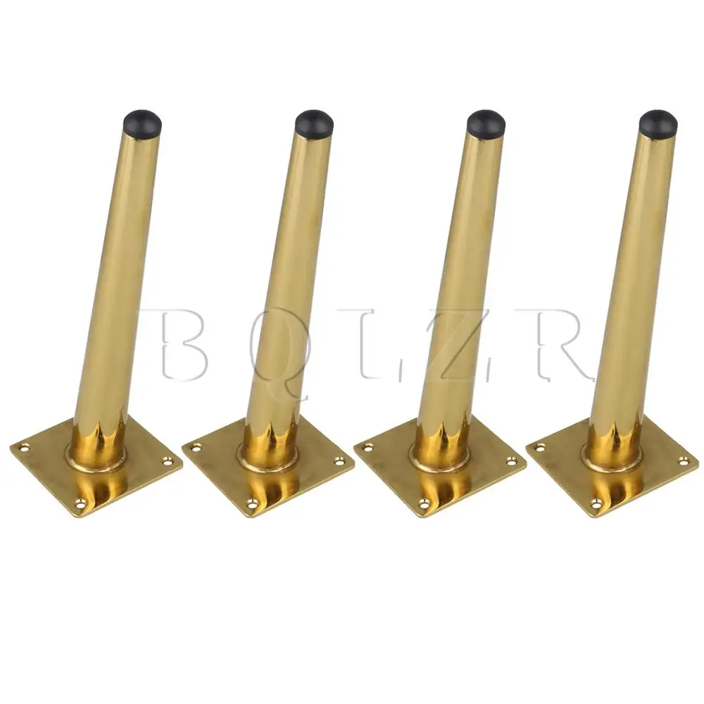 BQLZR 4 шт. Нержавеющая сталь Золото 25 см наклонная мебель ножки для стола|Мебельные