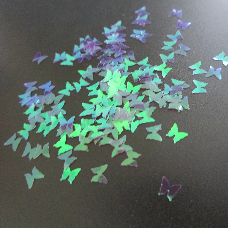 12 цветов голографическая бабочка блеск для ногтей блестки переливающиеся