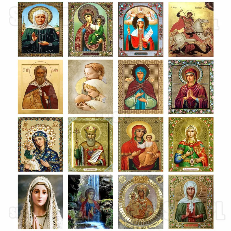 

Diamond Painting Portrait Western Islam Christianity National Belief Our Lady God Father Jesus Savior Jewish Group Decor Picture