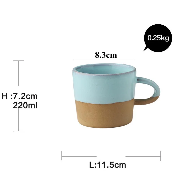 220 мл японская винтажная керамическая кофейная кружка креативная грубая