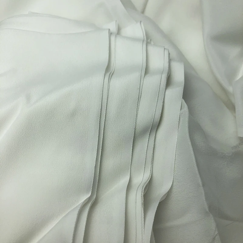 

16momme 140cm width Nature white colour Silk Viscose Blended CDC garment matrials Summer Lining DIY clothes fabric Freeshipping