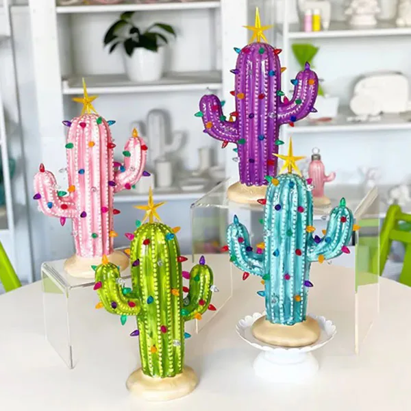 

2021 Resin Cactus Ornament Decorative Desert Plants Garden Art Statue for Home Tabletop Shelf @LS