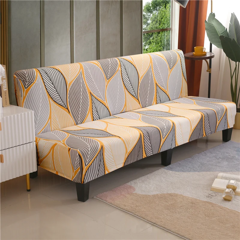 

Formaldehyde-Free Milk Fiber Sofa Bed Cover Environmentally Friendly Armless Sofa Slipcover Winter Sofa Covers Without Armrests