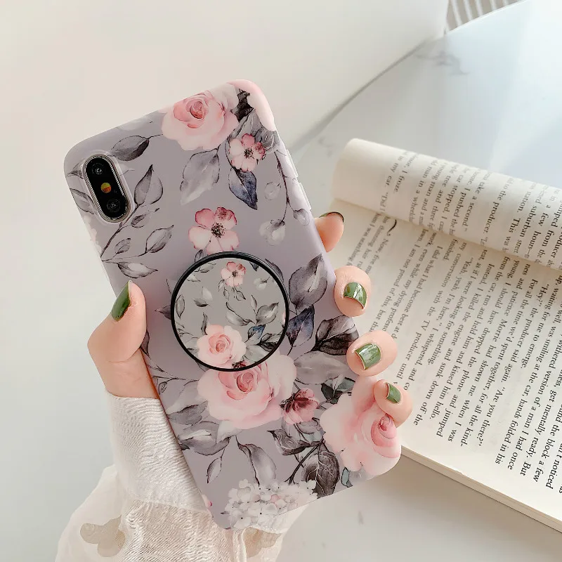 case with bracket 4 Роскошный цветочный Кроссбоди-чехол для телефона с растительным листом для samsung galaxy note10 pro Чехол S10 S8 S9 plus s10e чехол A40 A50 A51 A70 - Цвет: case with bracket 4