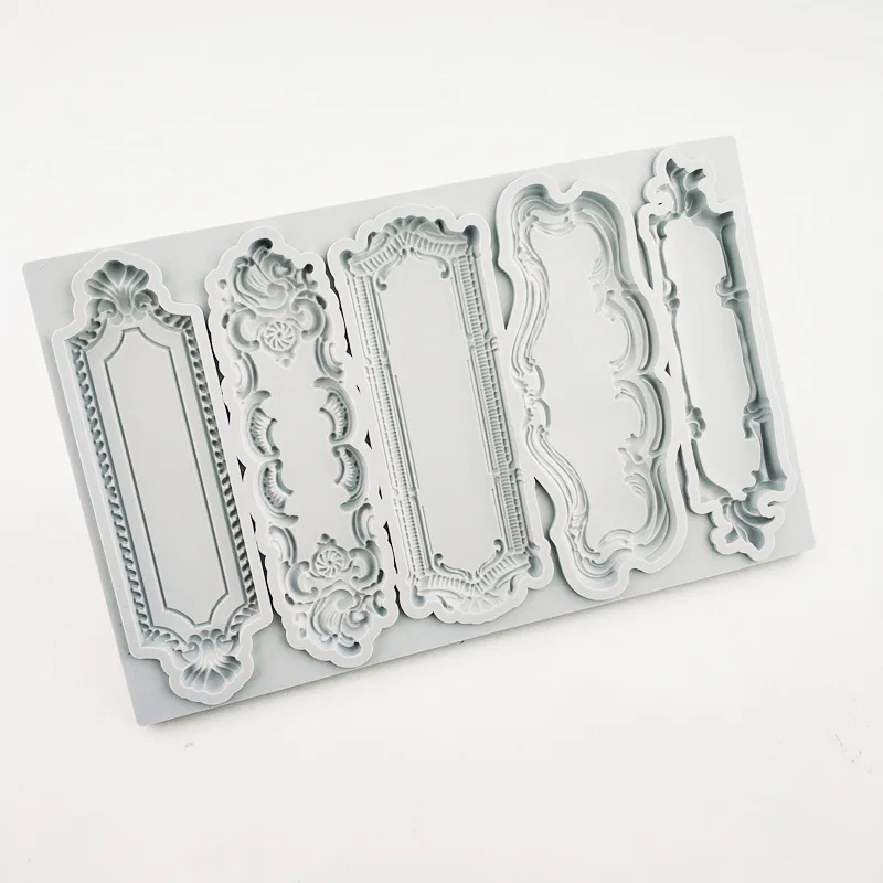 

Dearfod Baroque style Vintage Frame Silicone Mold Cake Decoration Tool DIY Chocolate Fondant Mould DBS190