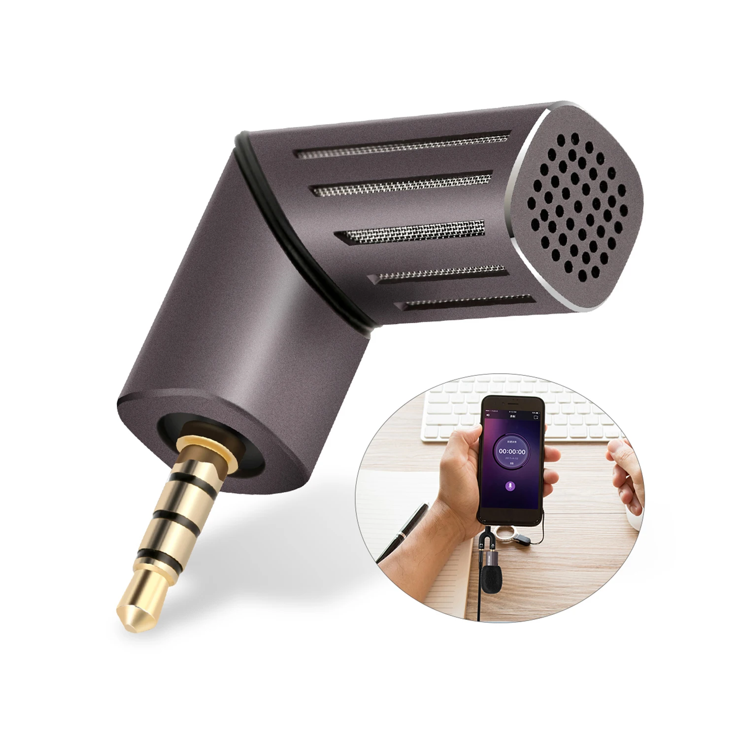 

Photography Mini Singing Recording Microphone Mic Omnidirectional 3.5mm TRRS for iPhone Android Smartphones Tablets Stabilizers