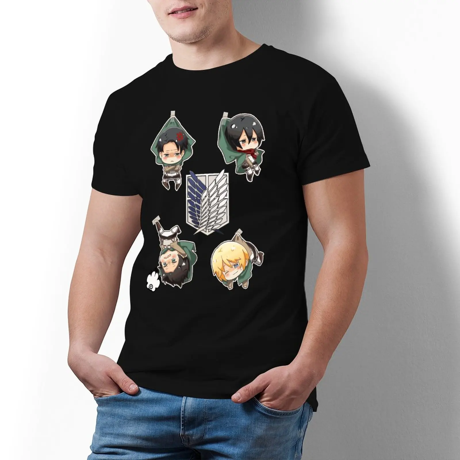 

Attack On Titan Kawaii T Shirt Manga Anime Harajuku Plus Size Streetwear T-Shirt Graphic 100 Cotton Tee Shirt Man