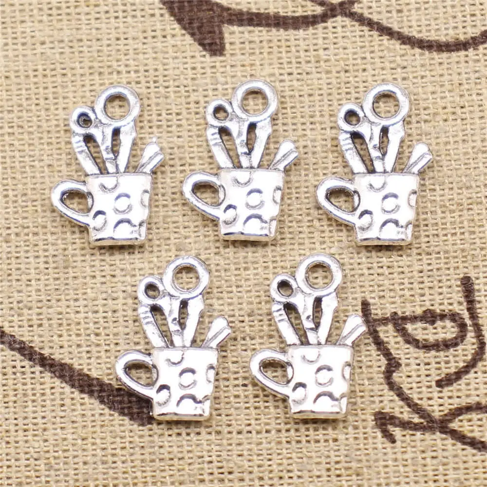 

Jewelry Making Kit 19x11mm Pen Holder Charms Antique Silver Color 10pcs