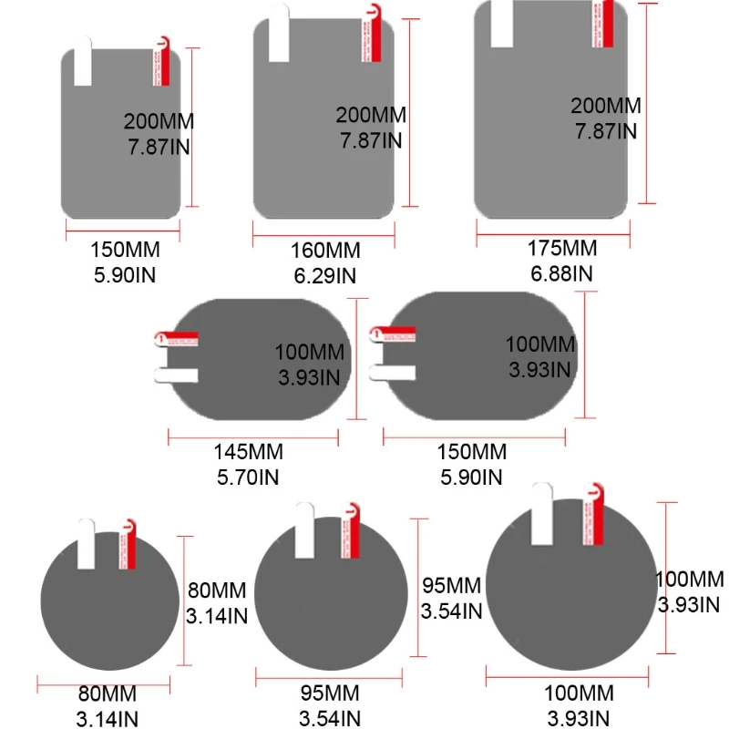 

2 pcs Car Car Rearview Mirror protective Rain proof Rainproof Film Car Anti fog Waterproof Film Membrane Car Sticker Accessories