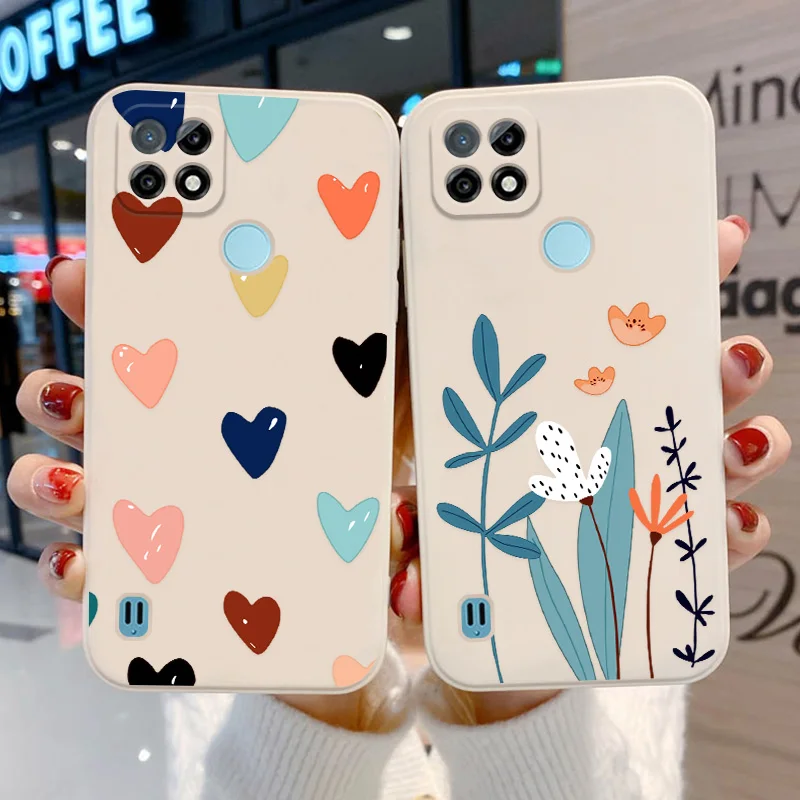 

Capa For OPPO Realme C21 Funda Lens Protection Cover On OPPO A9 A5 A3S A15 A7 A5S A12 A11K A53 A32 A54 Realme 5 Soft Cases